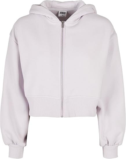 Short Oversized Zip Jacket Sweatshirt