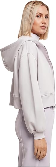 Short Oversized Zip Jacket Sweatshirt